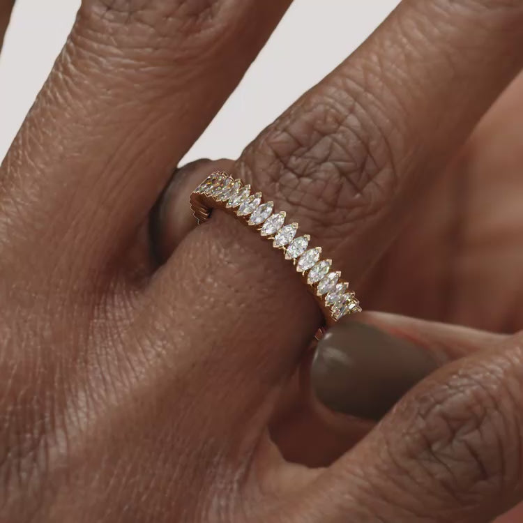 Marquise Lab Grown Diamond Eternity Band