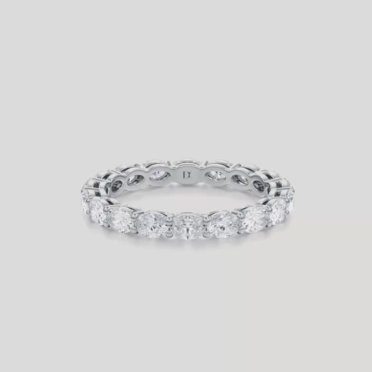 Shared Prong East West Oval Lab Grown Diamond Eternity Band