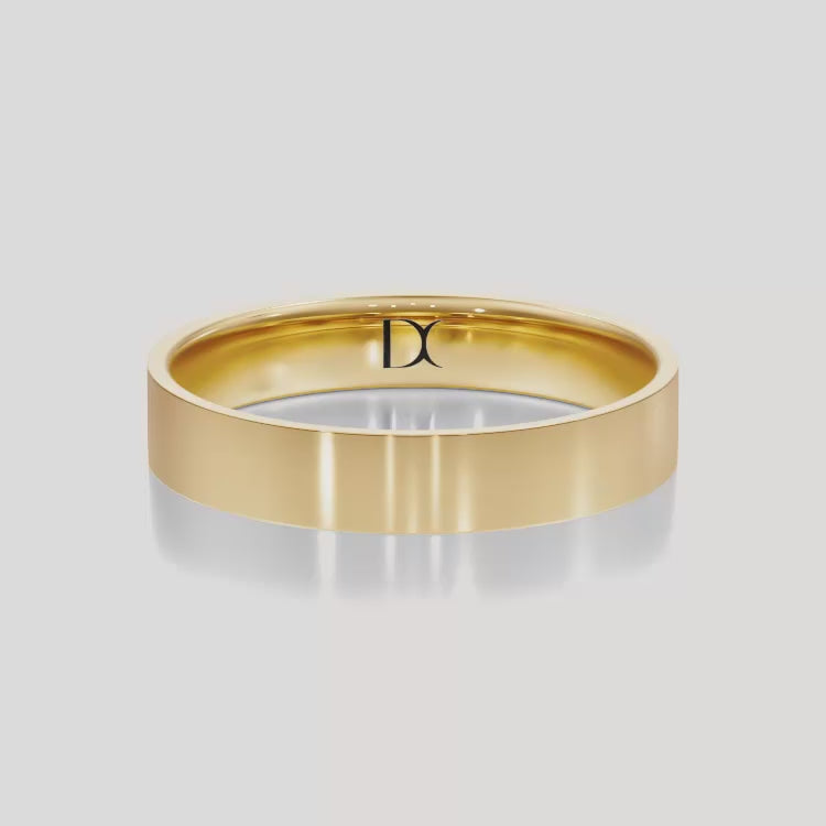 Flat Comfort Fit Wedding Band