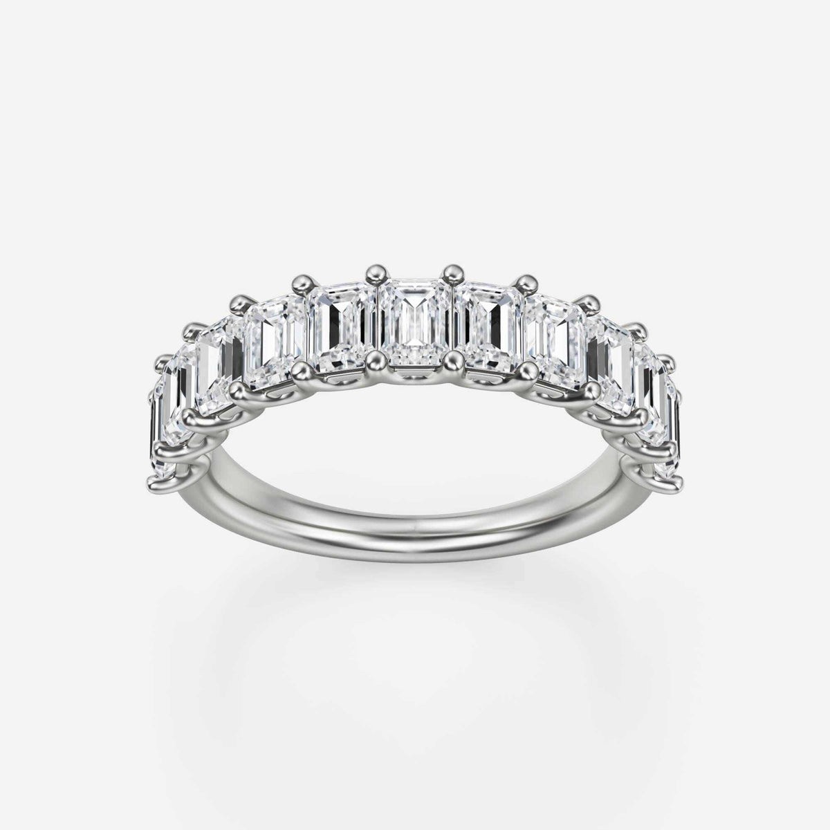Vecili | Emerald Cut Lab Grown Diamond Wedding Band