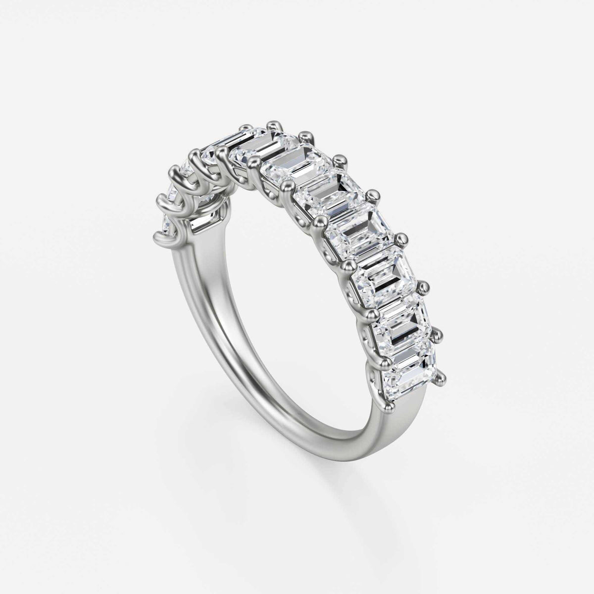 Vecili | Emerald Cut Lab Grown Diamond Wedding Band