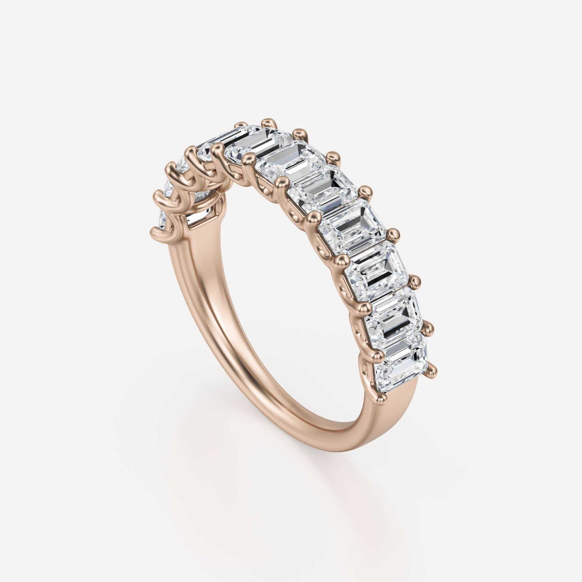 Vecili | Emerald Cut Lab Grown Diamond Wedding Band