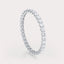 Soho  1/2 CT Round Lab Grown Diamond Eternity Band by Dorah in 14k White Gold, side view.