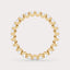 Soho  2 CT Oval Lab Grown Diamond Eternity Band by Dorah in 14k Yellow Gold, top view.