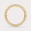 Soho  2 CT Princess Cut Lab Grown Diamond Eternity Band by Dorah in 14k Yellow Gold, top view.