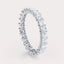Soho  2 CT Asscher Cut Lab Grown Diamond Eternity Band by Dorah in 14k White Gold, front view.