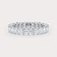 Soho  2 CT Asscher Cut Lab Grown Diamond Eternity Band by Dorah in 14k White Gold, side view.