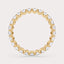 Soho  2 CT Square Radiant Lab Grown Diamond Eternity Band by Dorah in 14k Yellow Gold, side view.