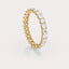 Soho  2 CT Square Radiant Lab Grown Diamond Eternity Band by Dorah in 14k Yellow Gold, top view.