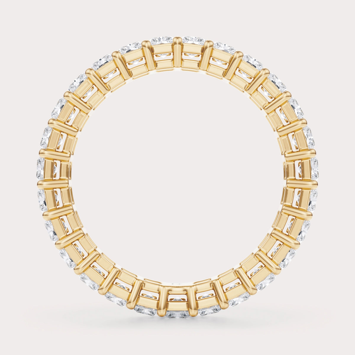 SHP  CT Lab Grown Diamond Eternity Band by Dorah in 14k Yellow Gold, front view.