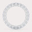 SHP  CT Lab Grown Diamond Eternity Band by Dorah in 14k White Gold, side view.