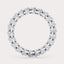 East West 2 CT Heart Shaped Eternity Band by Dorah in 14k White Gold, side view.