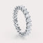 East West 2 CT Heart Shaped Eternity Band by Dorah in 14k White Gold, front view.