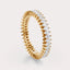 East West Pear 1.2 CT Eternity Band by Dorah in 14k Yellow Gold, side view.