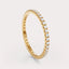 Pave 2/5 CT Lab Grown Diamond Eternity Band by Dorah in 14k Yellow Gold, side view.