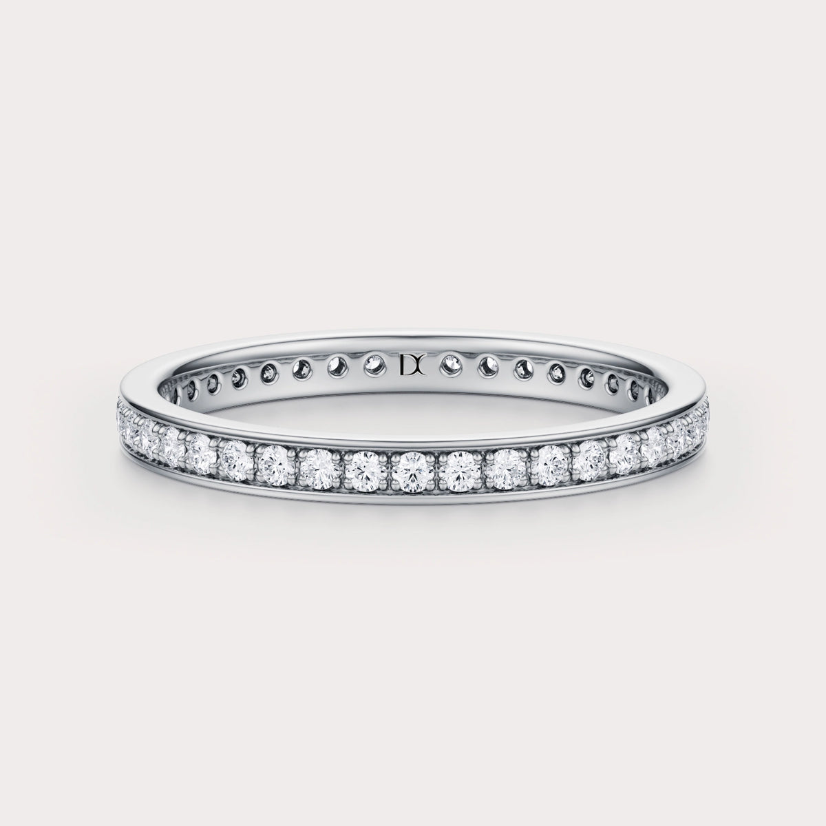 Nolita 1/3 CT Lab Grown Diamond Eternity Band by Dorah in 14k White Gold, front view.