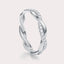 Twisted  1/3 CT Lab Grown Diamond Eternity Band by Dorah in 14k White Gold, side view.