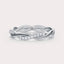 Twisted  1/3 CT Lab Grown Diamond Eternity Band by Dorah in 14k White Gold, top view.