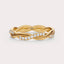 Twisted  1/3 CT Lab Grown Diamond Eternity Band by Dorah in 14k Yello Gold, top view.