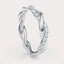 Twisted  1/2 CT Lab Grown Diamond Eternity Band by Dorah in 14k White Gold, side view.