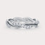 Twisted  1/2 CT Lab Grown Diamond Eternity Band by Dorah in 14k White Gold, top view.