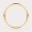 Matte Beveled Wedding Band 4 mm  by Dorah in 14k Yellow Gold, top view.
