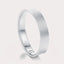 [18K White Gold][Platinum] Matte Flat Wedding Band 4mm by Dorah in 14k White Gold, side view.