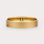 [14K Yellow Gold][18K Yellow Gold] Matte Flat Wedding Band 4mm by Dorah in 14k Yellow Gold, top view.