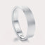 [18K White Gold][Platinum] Matte Flat Wedding Band 5mm by Dorah in 14k White Gold, side view.