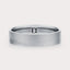 [14K White Gold][18K White Gold][Platinum] Matte Flat Wedding Band 5mm by Dorah in 14k White Gold, top view.