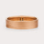 [14K Rose Gold][18K Rose Gold] Matte Flat Wedding Band 5mm by Dorah in 14k Rose Gold, top view.