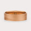 [14K Rose Gold][18K Rose Gold] Matte Flat Wedding Band 6mm by Dorah in 14k Rose Gold, top view.