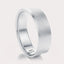 [18K White Gold][Platinum] Matte Flat Wedding Band 6mm by Dorah in 14k White Gold, side view.