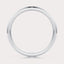 [18K White Gold][Platinum] Beveled Wedding Band 4mm by Dorah in 14k White Gold, front view.