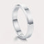 [18K White Gold][Platinum] Beveled Wedding Band 4mm by Dorah in 14k White Gold, side view.