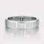 [14K White Gold][18K White Gold][Platinum] Beveled Wedding Band 5mm by Dorah in 14k White Gold, top view.