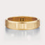 [14K Yellow Gold][18K Yellow Gold] Beveled Wedding Band 5mm by Dorah in 14k Yellow Gold, top view.