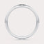 Beveled Wedding Band 4 mm by Dorah in 14K White Gold, top view.