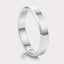 Beveled Wedding Band 4 mm by Dorah in 14K White Gold, front view.