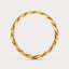 Chain Link Ring 8 mm by Dorah in 14k Yellow Gold, top view.