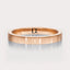 [14K Rose Gold][18K Rose Gold]
Simple Wedding Band 3mm by Dorah in 14k Rose Gold, top view.