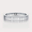 [14K White Gold][18K White Gold][Platinum] Simple Wedding Band 3mm by Dorah in 14k White Gold, top view.