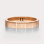 [14K Rose Gold][18K Rose Gold]
Simple Wedding Band 4mm by Dorah in 14k Rose Gold, top view.