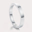 [18K White Gold][Platinum]
Simple Wedding Band 4mm by Dorah in 14k White Gold, side view.