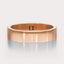 [14K Rose Gold][18K Rose Gold] Simple Wedding Band 5mm by Dorah in 14k Rose Gold, top view.