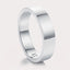 [18K White Gold][Platinum] Simple Wedding Band 5mm by Dorah in 14k White Gold, side view.