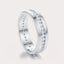 Channel Set Diamond Band 4/5 CT by Dorah in 14k White Gold, front view.