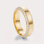 Double Row Wedding Band 1.4 CT by Dorah in 14k Yellow Gold, top view.