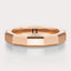 [14K Rose Gold][18K Rose Gold] Faceted Wedding Band 4mm by Dorah in 14k Rose Gold, top view. 