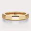 [14K Yellow Gold][18K Yellow Gold] Faceted Wedding Band 4mm by Dorah in 14k Yellow Gold, top view.